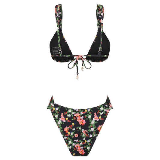 Ruched Bikini Set-Tropical Bliss