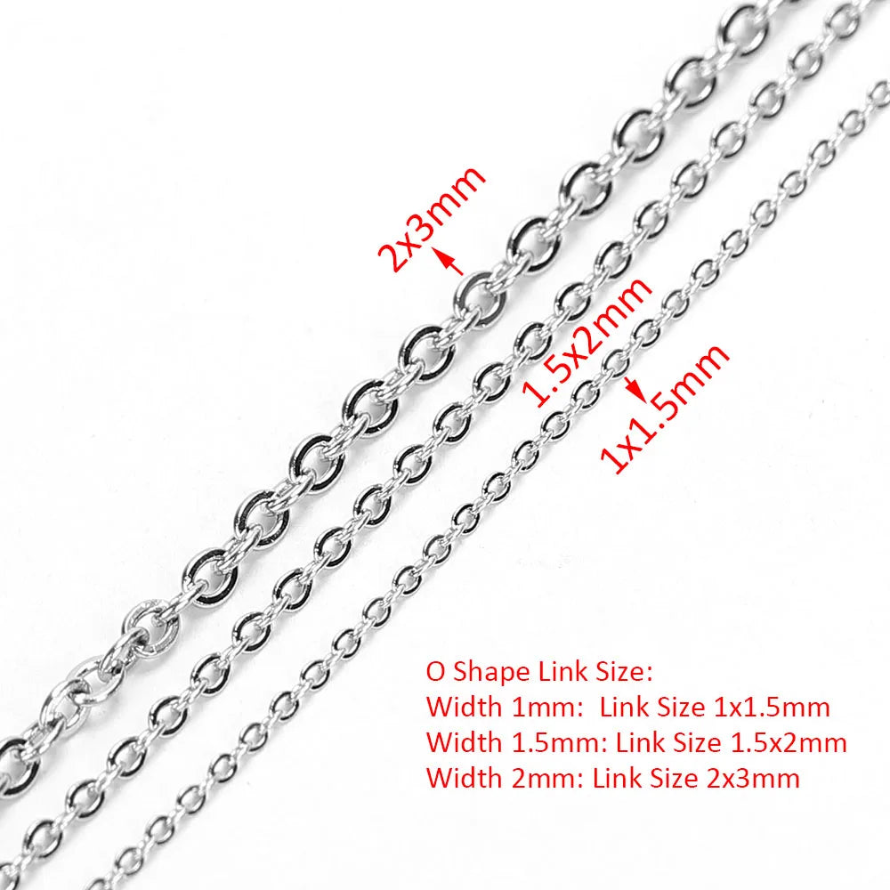Chaîne Acier Inoxydable Dorée – Maille O/Cross 10m