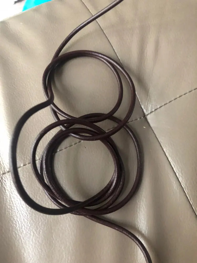 Cordon Cuir Véritable Rond – DIY Bijoux (2-5 yards)