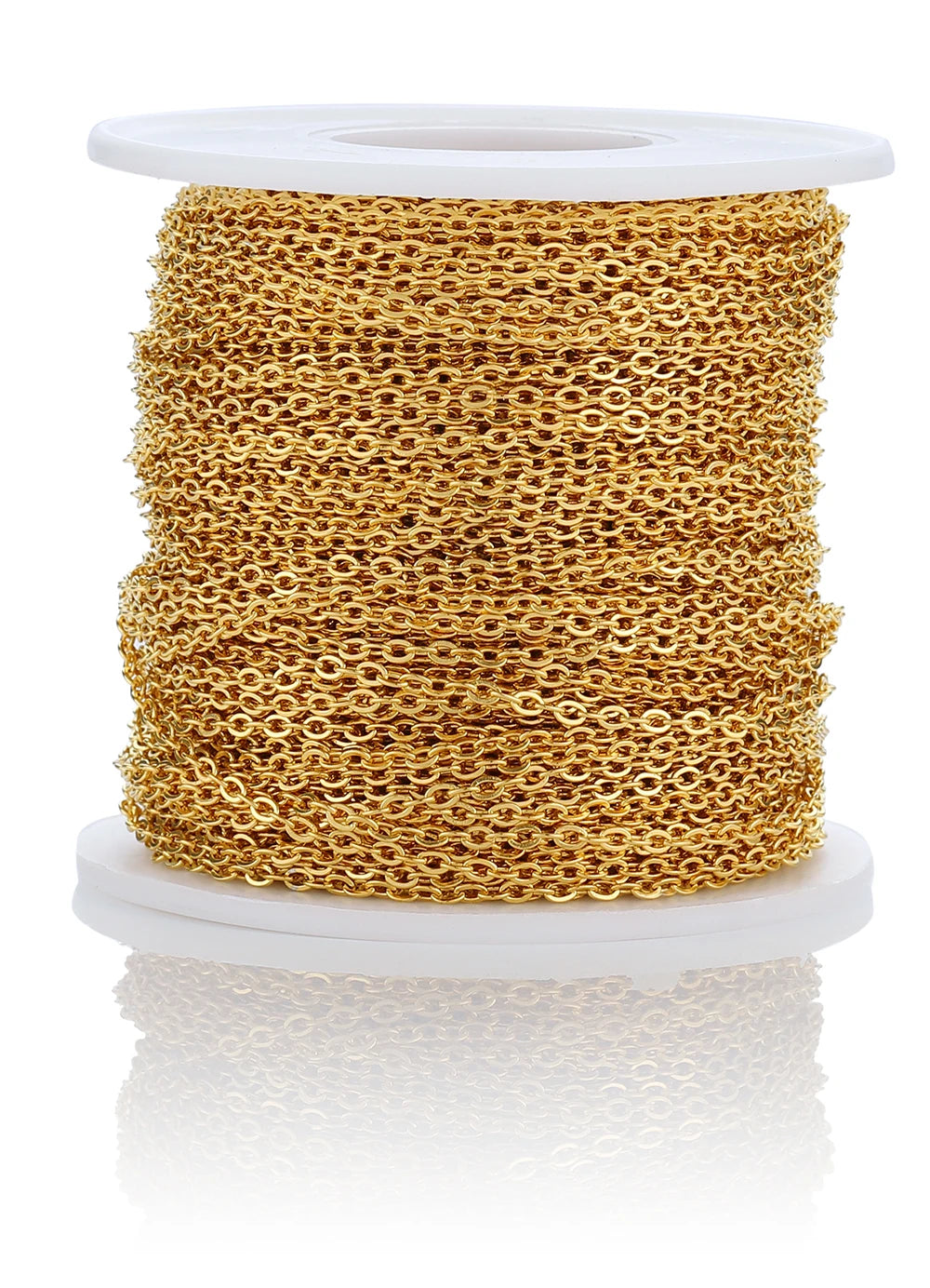 Chaîne Acier Inoxydable Dorée – Maille O/Cross 10m
