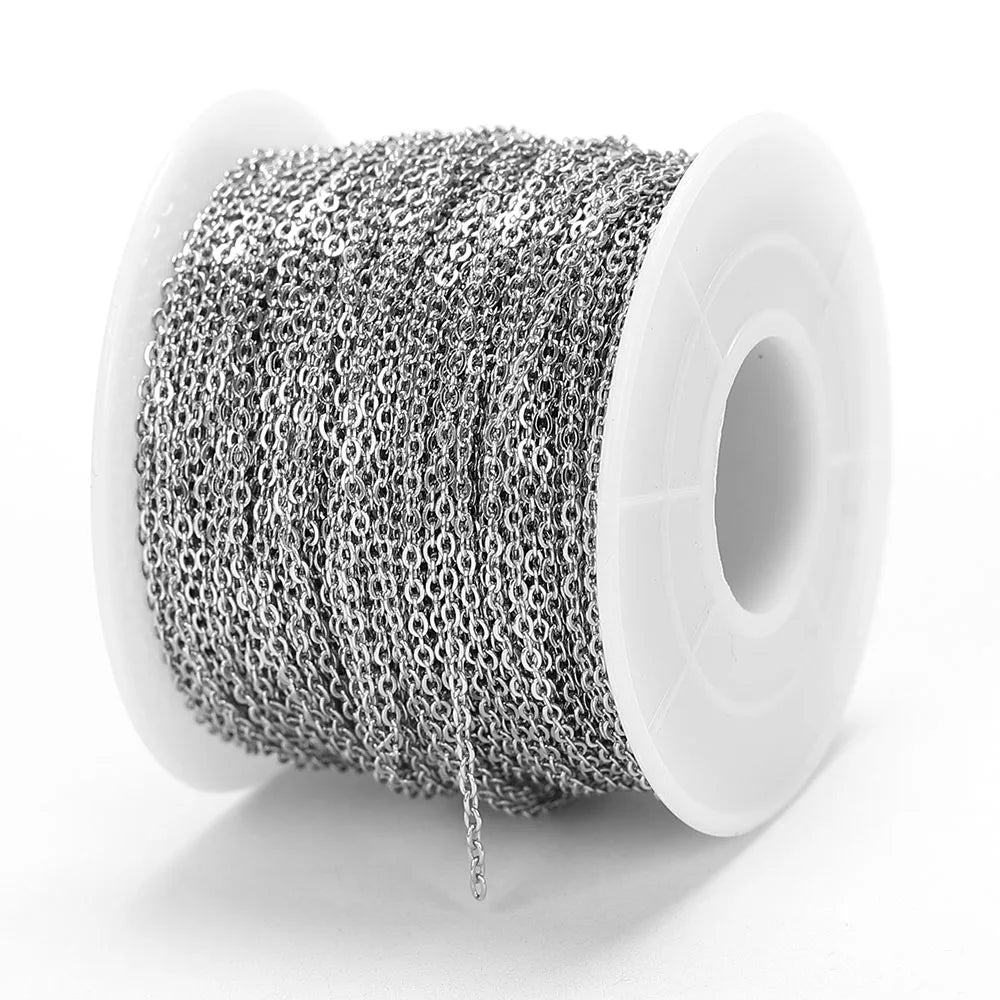 Chaîne Acier Inoxydable Dorée – Maille O/Cross 10m