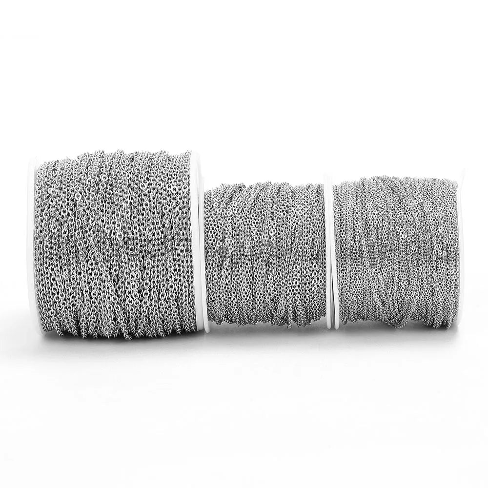 Chaîne Acier Inoxydable Dorée – Maille O/Cross 10m