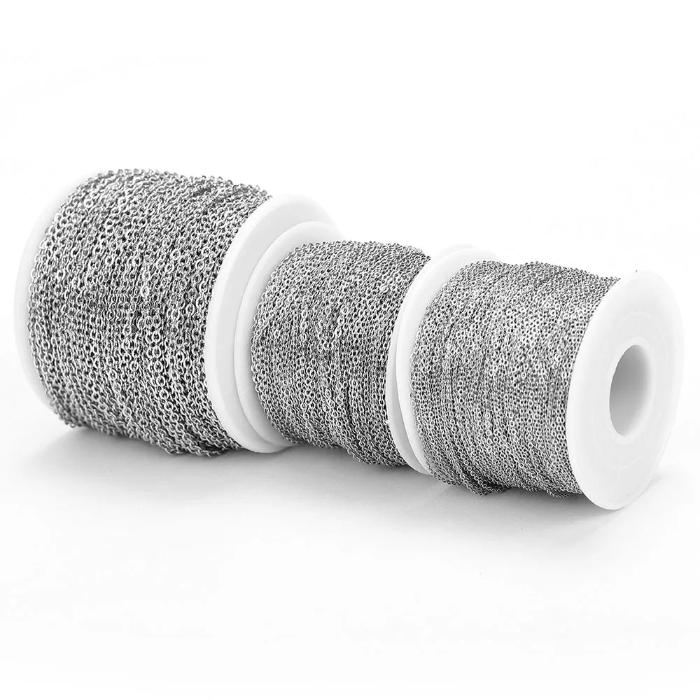 Chaîne Acier Inoxydable Dorée – Maille O/Cross 10m
