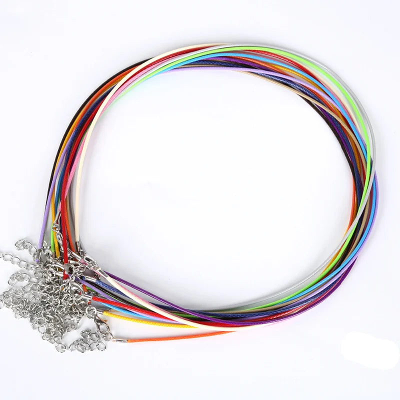 Rallonge Collier Cordon Ciré + Fermoir Homard – Lot de 10