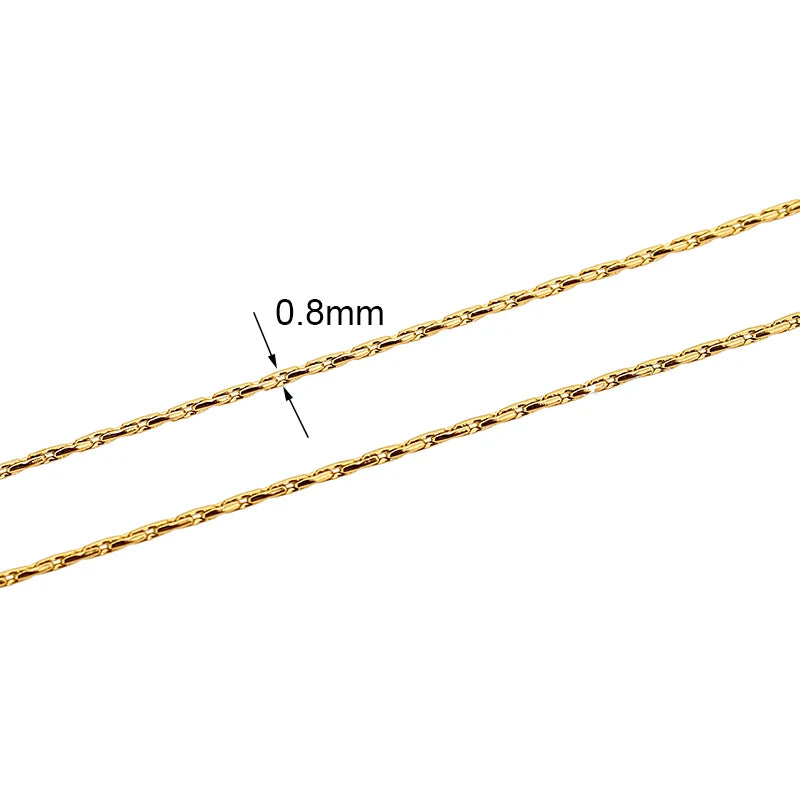 Chaîne Acier Inoxydable Dorée – Maille Cuban / Bille 2m