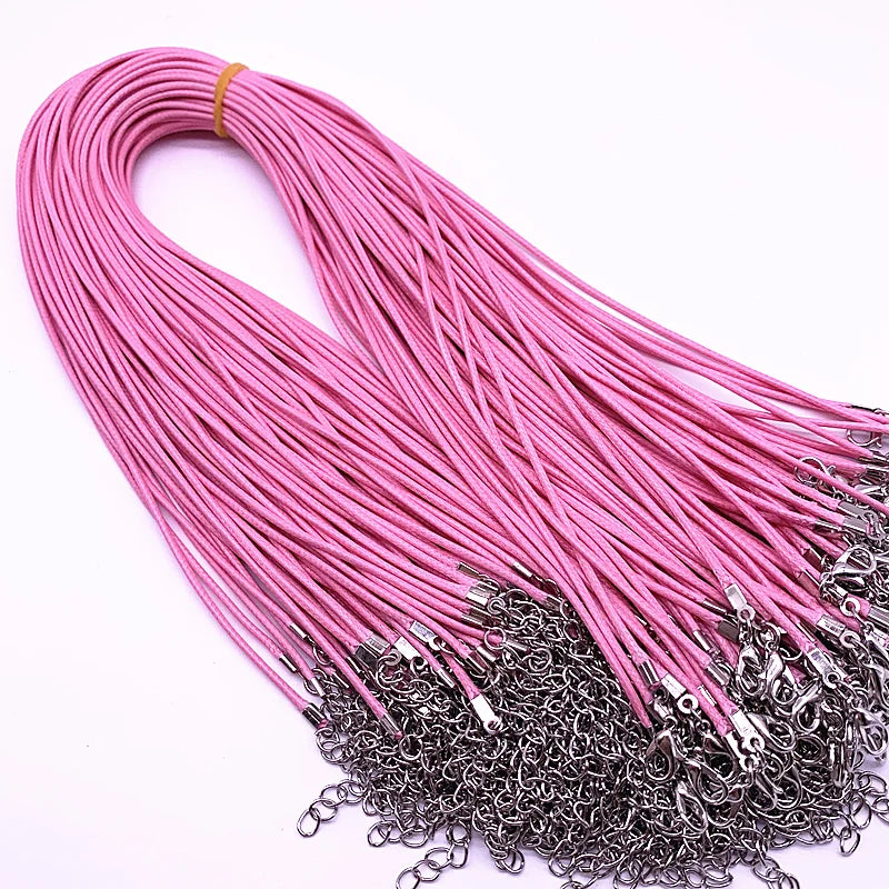 Rallonge Collier Cordon Ciré + Fermoir Homard – Lot de 10
