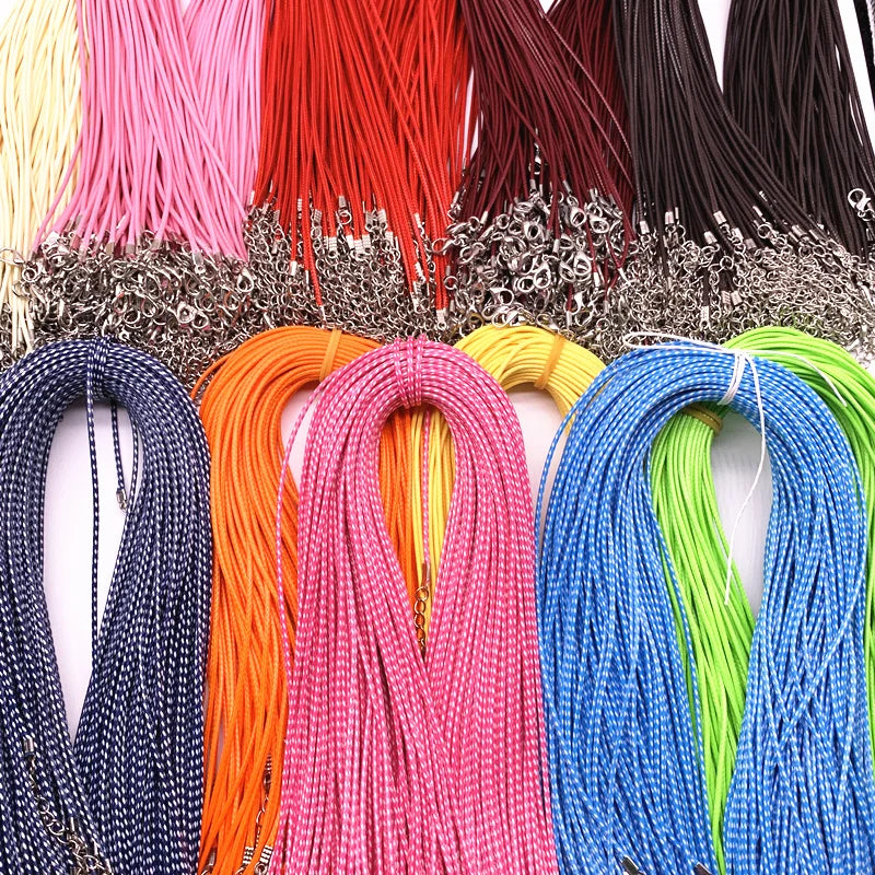 Rallonge Collier Cordon Ciré + Fermoir Homard – Lot de 10