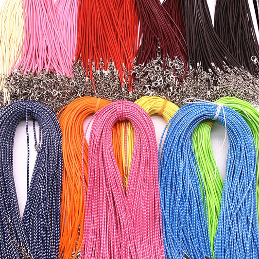 Rallonge Collier Cordon Ciré + Fermoir Homard – Lot de 10