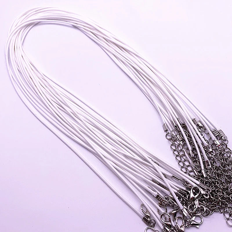 Rallonge Collier Cordon Ciré + Fermoir Homard – Lot de 10