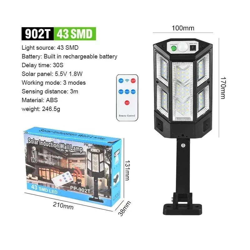 Lampe Solaire Extérieure – Détecteur de Mouvement IP65