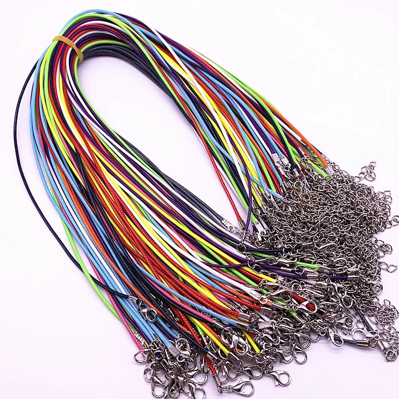 Rallonge Collier Cordon Ciré + Fermoir Homard – Lot de 10