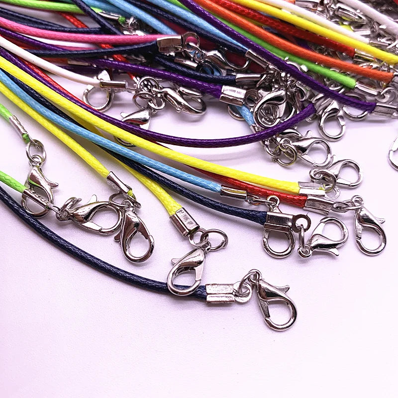 Rallonge Collier Cordon Ciré + Fermoir Homard – Lot de 10