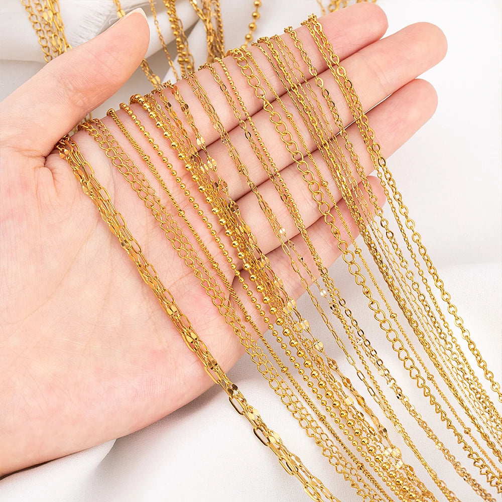 Chaîne Acier Inoxydable – 10 Styles DIY 10m