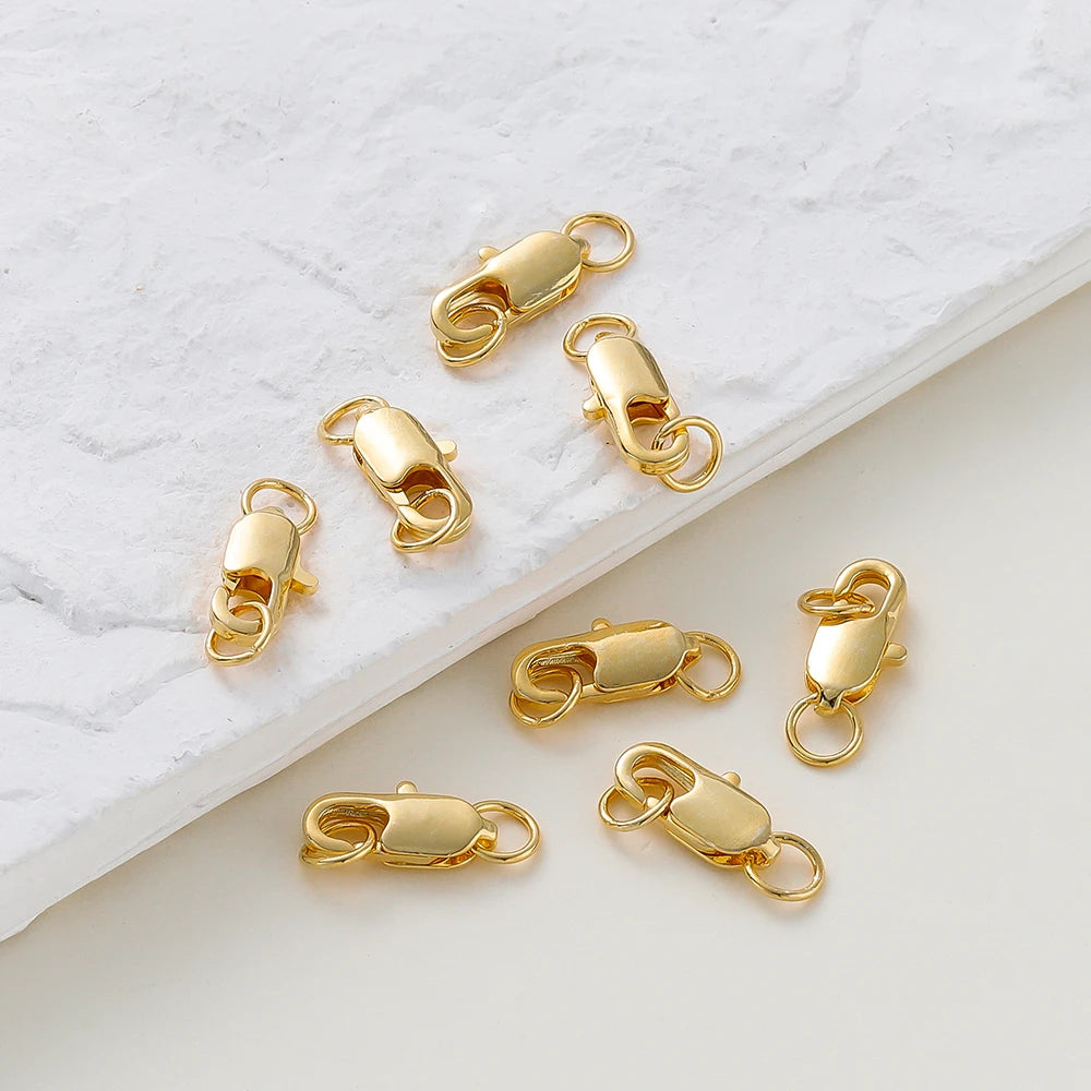 Kit Fermoirs Homard + Anneaux Ouverts – Plaqué Or 14K/18K