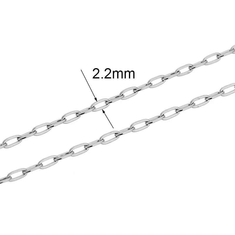 Chaîne Acier Inoxydable Dorée – Maille Cuban / Bille 2m