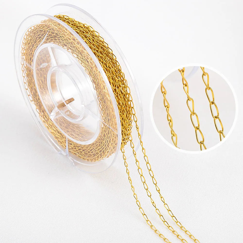 Chaîne Acier Inoxydable – 10 Styles DIY 10m
