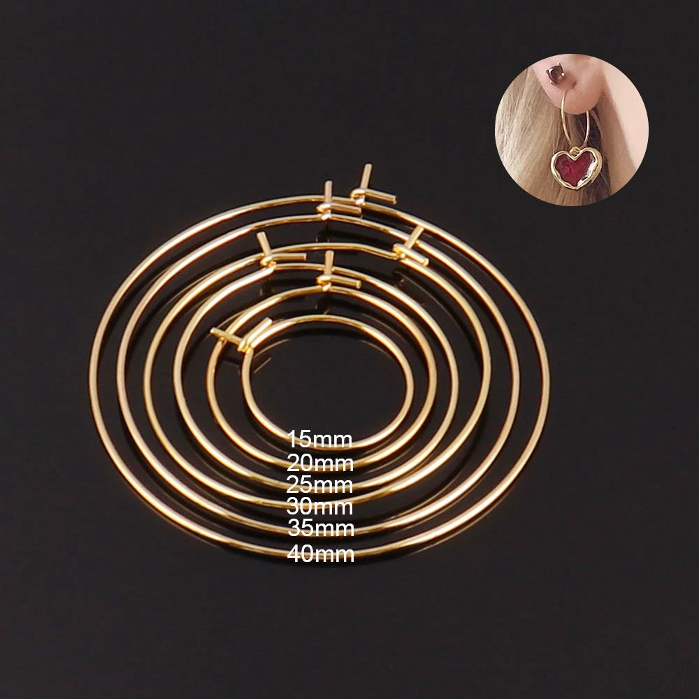 Créoles Fil Acier 316L – 20mm ou 25mm – Lot de 20