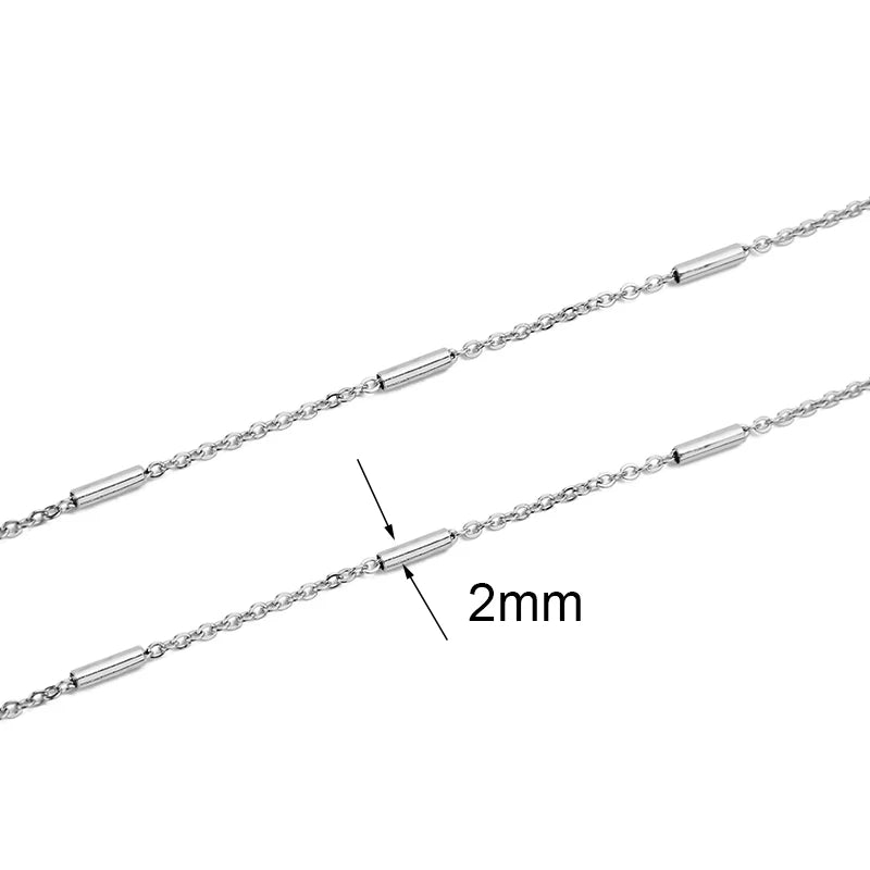 Chaîne Acier Inoxydable Dorée – Maille Cuban / Bille 2m