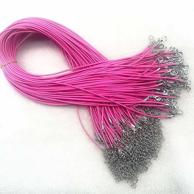 Rallonge Collier Cordon Ciré + Fermoir Homard – Lot de 10
