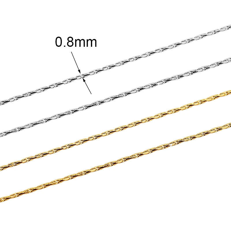 Chaîne Acier Inoxydable Dorée – Maille Cuban / Bille 2m