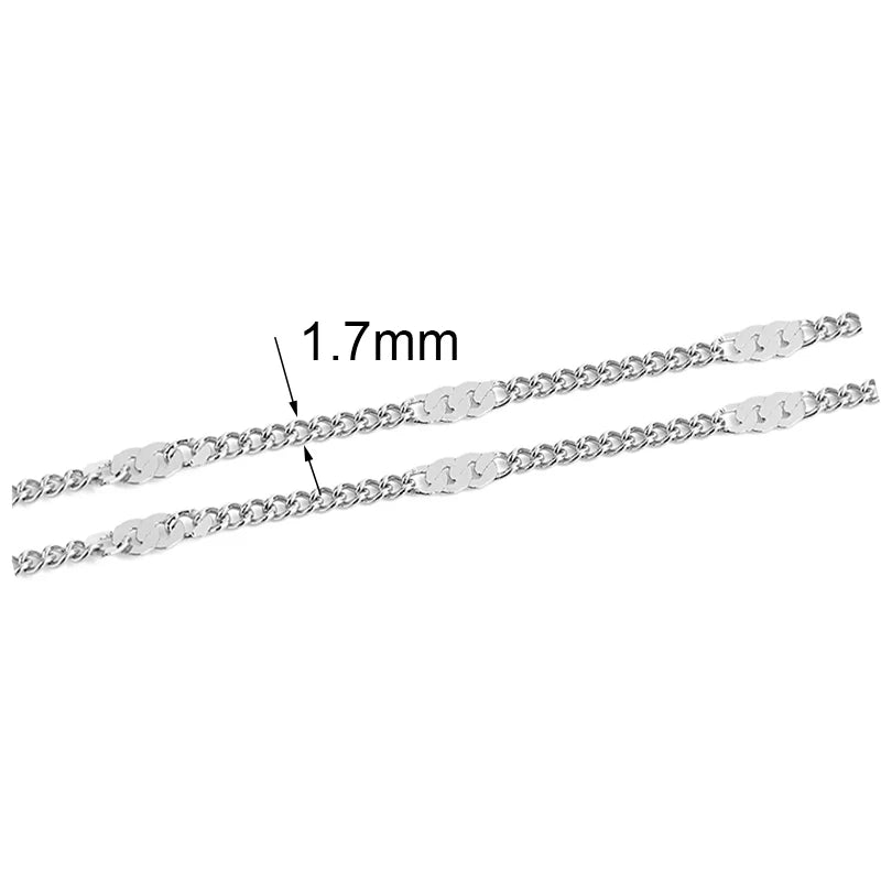 Chaîne Acier Inoxydable Dorée – Maille Cuban / Bille 2m