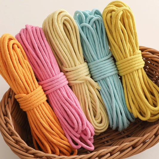 Cordon Coton Tressé Coloré 3mm – 10 mètres