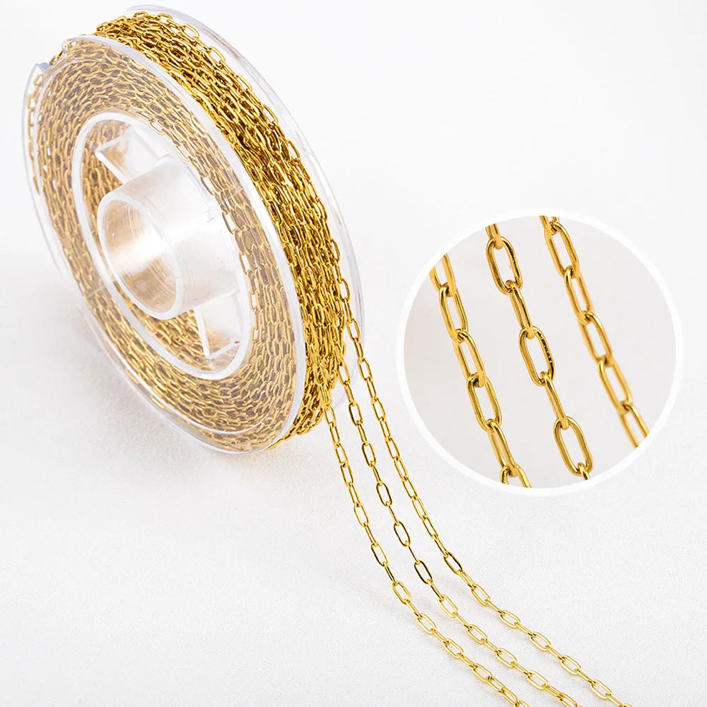 Chaîne Acier Inoxydable – 10 Styles DIY 10m